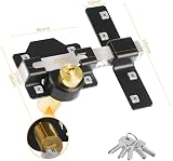 HeavenBird Mortrise Long Throw Gate Lock for Wood Doors 50mm Thick 5 Keys view 3