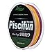 Piscifun Braided Fishing Line Multicolor Advanced Strong 150yards 300yards 547yards PE Line