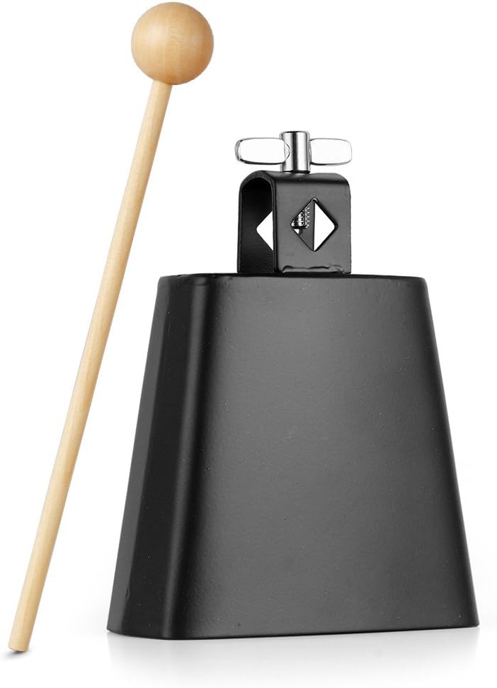 Cowbells, 4 inch Cow Bell Noise Maker with Handle Beater and Mounting