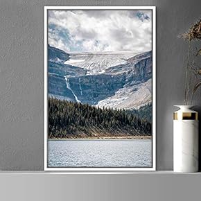 signwin Framed Canvas Wall Art Mountain Lake View...