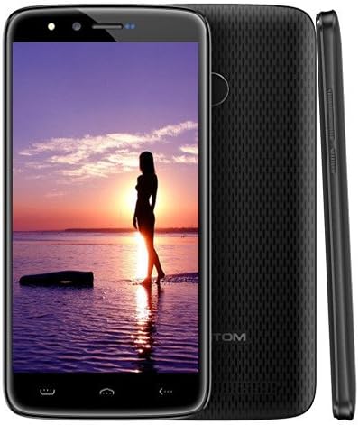 SIM Free Unlocked 4G 5500mAh Big Battery HOMTOM HT50 ( 5,5 Inch - Android 7.0 - Rear Camera 13.0MP + Front Camera 13.0MP - 32GB ROM - 3GB RAM - 720p HD - MT6737 -1.3GHz - Quad Core - Dual SIM - Fingerprint Sensor) -Black