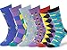 Easton Marlowe Mens 6 Pk Colorful Patterned Dress Socks, European Made
