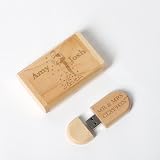RXFSP Solid Wood USB Flash Drive Box 8GB Maple Personalised Laser Engraved view 2