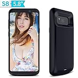 Galaxy S8 Battery Case , 5000mAh Extra Slim Protective Rechargeable Charging External Backup Power Bank Cover for Samsung Galaxy S8 by YONTEX [24-Month Warranty]