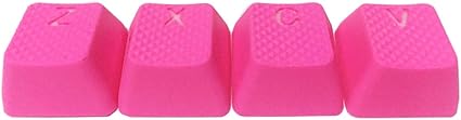 Lot De 4 Touches En Caoutchouc Retroeclairees Pour Clavier Mecanique Z X C V Cherry Mx Compatible Oem Rose Fluo Amazon Fr Informatique