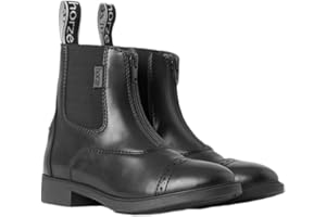 HORZE Wexford Women's Synthetic Leather Zip Paddock Boots | Durable Equestrian Riding Boots for Women