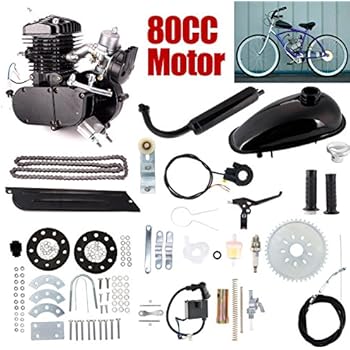 ExGizmo 80cc 2-Stroke Bicycle Gasoline Engine Motor Kit DIY Motorized Bike Single Cylinder Air-cooled
