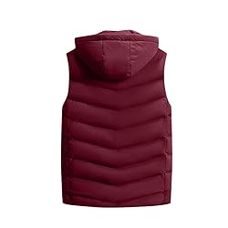 QWENTMTNTY Mens Outerwear Puffer Vests Casual