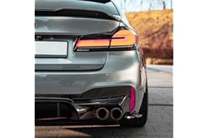 AUTRAGO Rear Diffuser for BMW 5 Series G30 G31 G38 2017-2023 M Sport M5 Style, Gloss Black