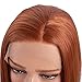 ALICE Lace Front Wigs Copper Orange Bob Wig, 14