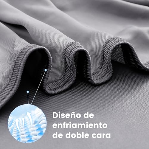 Elegear Cooling Summer Blanket, Cooling Fibres ARC-Chill 3.0 Q-MAX>0.5 Double-Sided Self-Cooling Summer Blanket for Better Sleep, Breathable And Lightness, 200×220cm, Gradient Grey