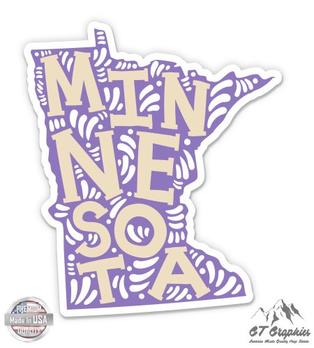 Minnesota Shape Cute Letters Native Local - 3