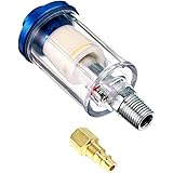 Joywayus Water Oil Separator,1/4" NPT Inlet and Outlet Filter,Spray Gun Air Compressor Tools