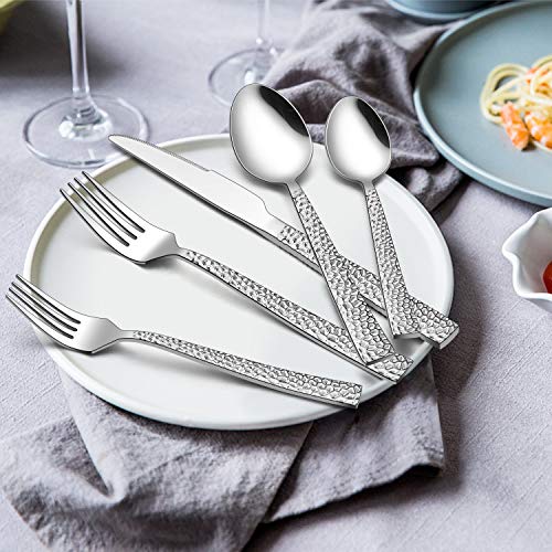 65Piece Silverware Set with Serving Pieces, Efar Stainless Steel