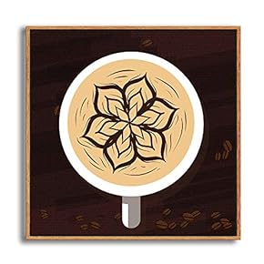 Framed Canvas Home Artwork Decoration Coffee Canvas Wall Art for Living Room, Bedroom - 16x16 inches