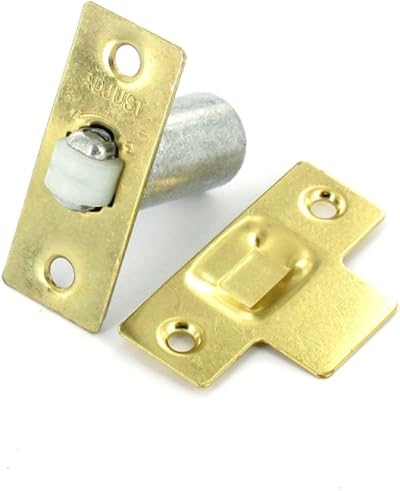 Securit Adjustable Roller Ball Door Catch Polished Brass Hardware
