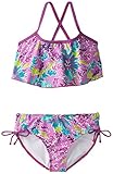 Kanu Surf Big Girls' Ariel Flounce Bikini Swimsuit, Purple, 8