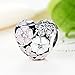 WOSTU Heart Enamel Sterling Silver Bead Charms Fit Charm Bracelets for Women