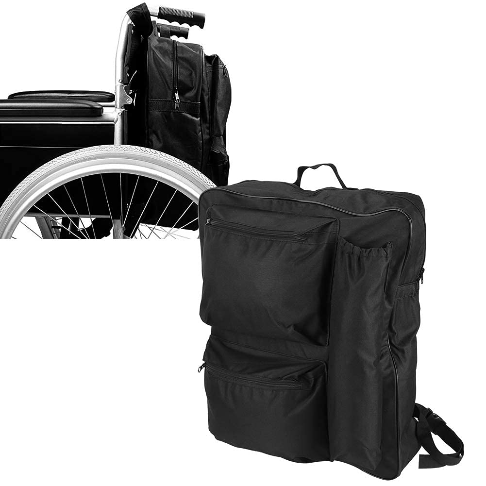 Wheelchair Bag,Wheelchair Bags for Back of Chair,XL Bag for Mobility Scooter Electric Wheelchair Accessories Mobility Scooter Bag 15.7x5.5x18.9 in Backpack Carry Pouch for Most Wheelchair