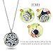 Essential Oil Diffuser Necklace for Aromatherapy with Two Silver Stainless Steel Adjustable Chain Necklaces, and the Tree of Life Locket Jewelry Design, for Women, Girls