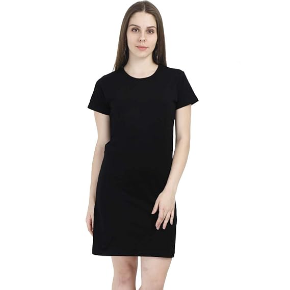 plain black shirt dress