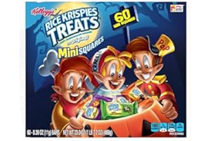 HOIYEN Kellogg's Rice Krispies Treats Original Marshmallow Mini Squares 60ct Halloween - Pack of 1