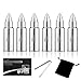 Ice cube Uten Premium Reusable Whiskey Bullet Shaped Healthy Chillers Stones Stainless Steel Gift Set 6 Stones Rocks Gift Box with Storage Bag and Tong [6 Pack]