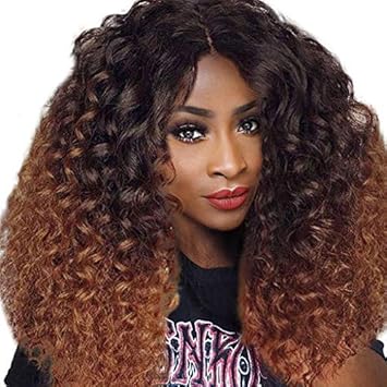 Amazon Com Mike Franklins Fashion Wigs 64cm Black Brown Curly