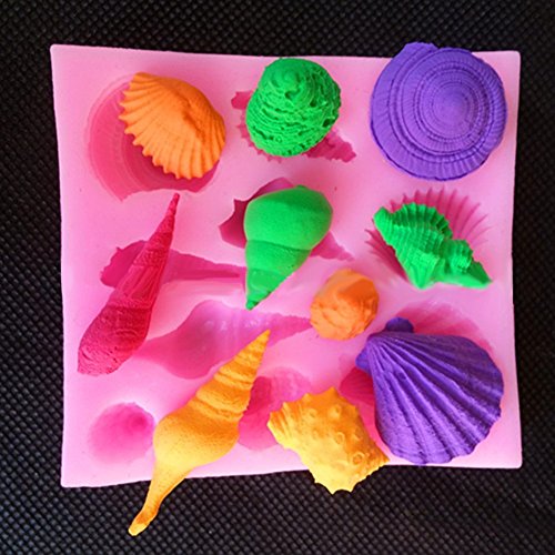 Silicone Sea Shell Conch Pattern Chocolate Fondant Cake Cookie Baking Icing Soap Mould Mold - Thumbnail 2