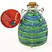 Toland Home Garden Large Blue/Green Pesticide-Free 5.5-Inch Diameter Glass Wasp and Fruit Fly Trap 10247