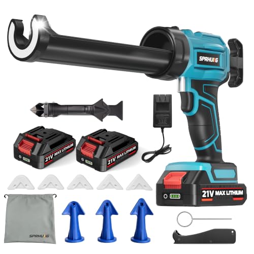 Cordless Electric Caulking Gun Automatic Battery Powered Caulk Gun with 21V 2