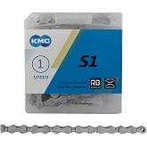 KMC S1 RB x 112L, Anti Rust, Single Speed Bike Chain, Alloy Steel, 112 Links, 1/8 Inch Pitch, 3000 Lbs/in Tensile Strength, 56 Inches Length