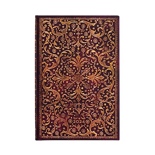 Paperblanks Agende 12 Months 2024 Aurelia, Landscape - Mini (140 x 95), Spanish