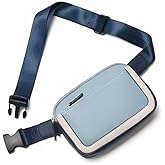 Belt Bag for Women, Mini Everywhere Crossbody Waist Bag Adjustable Strap, PU Leather Women's Fanny Pack (Blue)