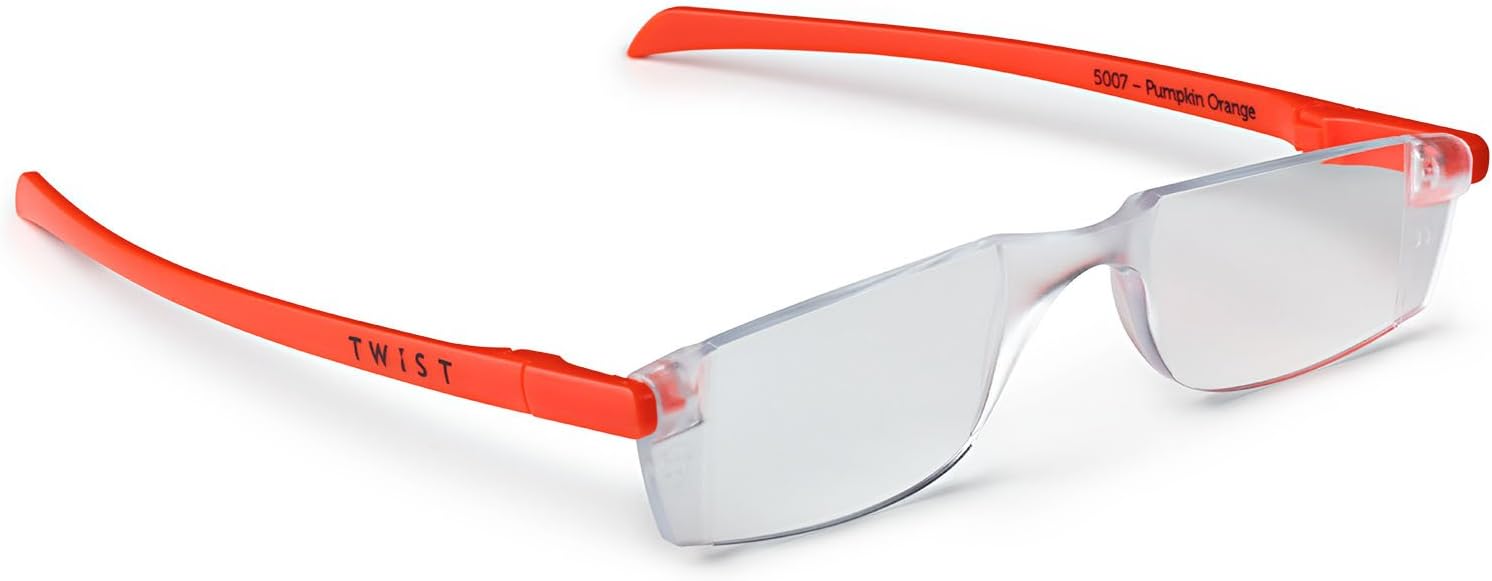 Twist ONE Read Flat Folding Reading Glasses (+1.00, Pumpkin Orange)