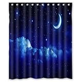 Fashionable lego blocks Custom Polyester waterproof Bath Shower Curtain Rings Included 66