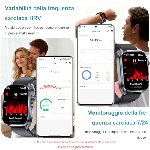 2026 AI GPT Smartwatch ECG Men and Women 2" Watch with Q&A AI Assistant | Blood Pressure,HRV,SpO2,Sleep,Heart Rate Monitor,BMI,IP68+Water Drainage,150+Sports,Torch,Phone,SOS,for Senior