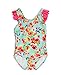 RuffleButts Infant / Toddler Girls Retro Floral One-Piece Swimsuit w/ Cross-Back