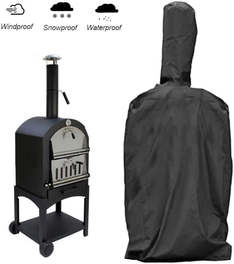 HEIRAO Pizza Oven Cover Wood Fired Oven Dust Proof Waterproof PVC Coating Cover