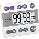 labForce (Powered by Thomas Scientific) 4-Channel Alarm Timer | Easy on the Eyes with a High-Decibel Alarm for Repetitive Testing (1 Each)