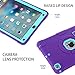CaseHaven iPad 9.7 Inch Case, for iPad 6th Generation, Dominator Series - Drop Protection, Three-Layer Full-Body Rugged Hybrid Protective Kids Adult Case with Kickstand - Purple Teal