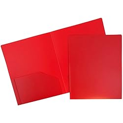 JAM PAPER Heavy Duty Plastic 2 Pocket Extra Tough