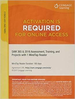SAM 365 & 2016 Assessments, Trainings, and Projects Printed Access Card with Access to 1 MindTap Reader for 6 months