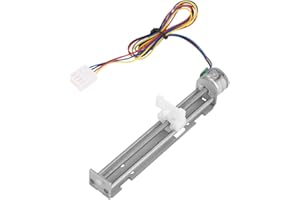 YANMIS Stepper Motor, D8-MOTOR80 DC12V Moving 0.25mm One Step Stepper Motor with Linear Screw Nut Slider for DIY IR Engraving Machine,etc