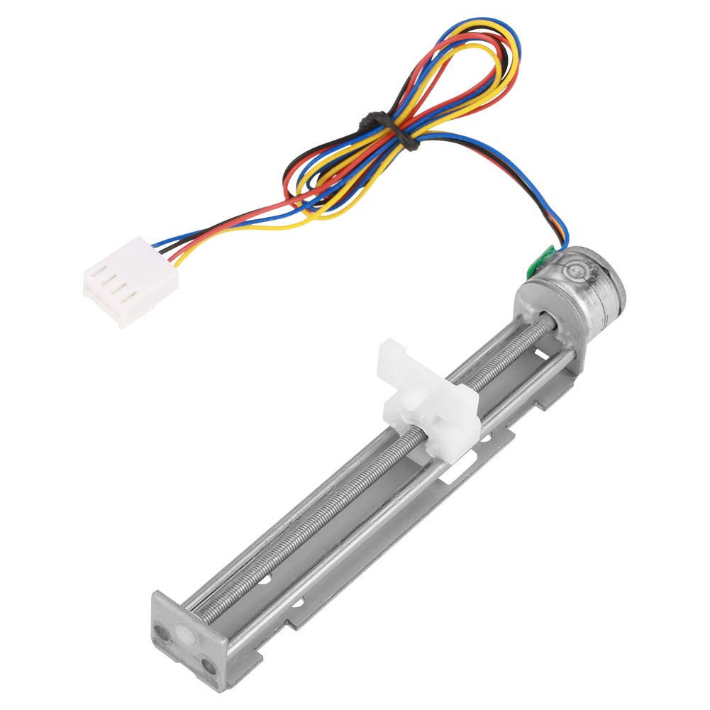 DC 12V Stroke 80mm Drive Stepper Motor Screw 2-Phase 4-Wire Stepper Motor with Linear Nut Slider for DIY Engraving Machine