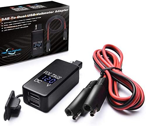 Amazon Mictuning バイク用 Usbチャージャ 2usbポート 取付簡単 2 1a Sae 防水オートバイの Usb充電器キット バイク用シガーソケット 車 バイク