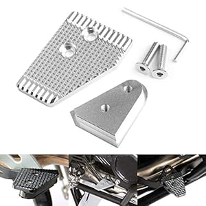 Bruce & Shark Aluminium remhendel achter vergroten zilver geschikt voor B-M-W R1200Gs Adventure Lc 2013-2018