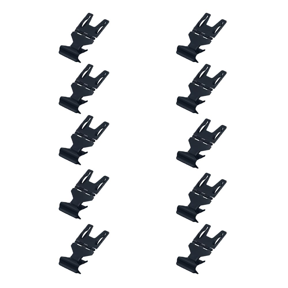 Photo 1 of 10 Pack Metal POP Clip Sign Stand Holders Rotatable Price Tag Clips Sign Holder Clip Price Rack Shelf Clips Display Clips for Retail Cards Advertising Display Warehouses (Black)