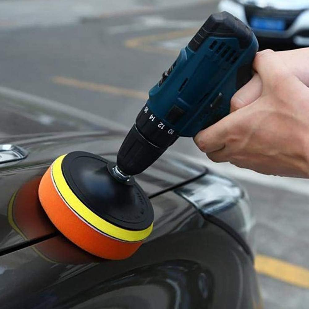 Amazon Morishas 保証書付き 洗車 スポンジ バフ セット コンパウンド ポリッシャー 研磨 電動 ワックスがけ 125mm 10個 ポリッシャー 車 バイク