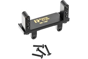 RampCrab Servo Mount Bracket for CR18P, Adjustable Servo Mount Bracket, 1/18 RC Car Steering Servo Mount for CR18P EVO & EVO PRO Upgrade Parts, Brass, Black
